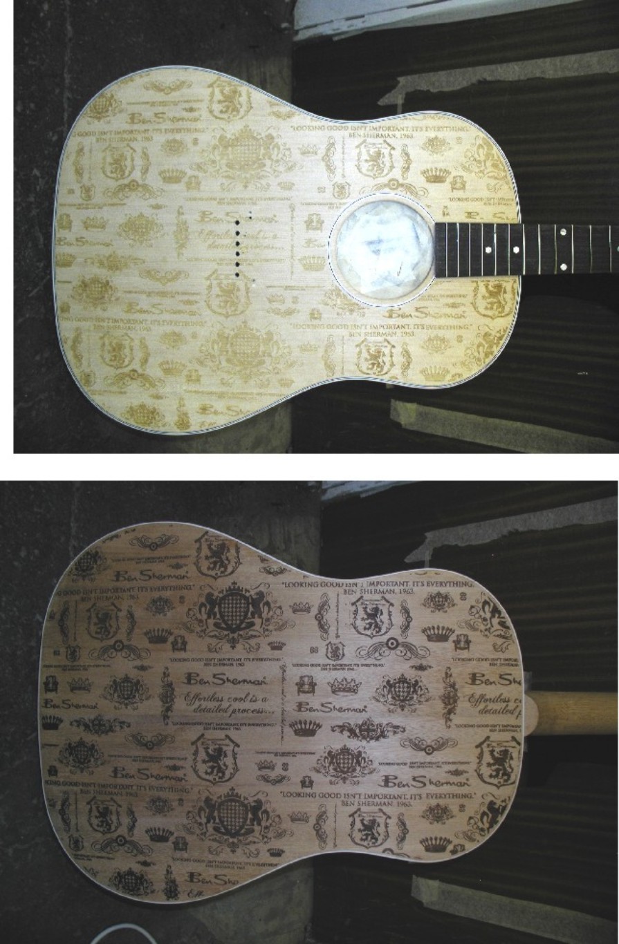 Laser engraved Gibson for Ben Sherman